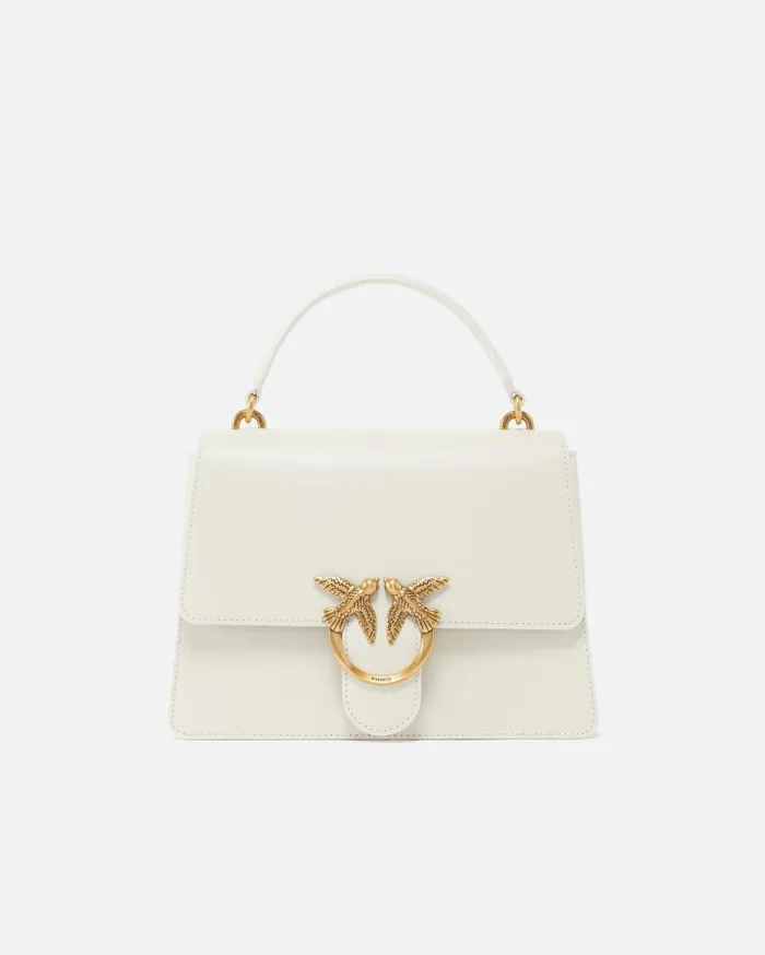 Pinko Classic Love Bag One Top Handle Light Simply Whitewhiteantique Gold Women Love Bag Icons