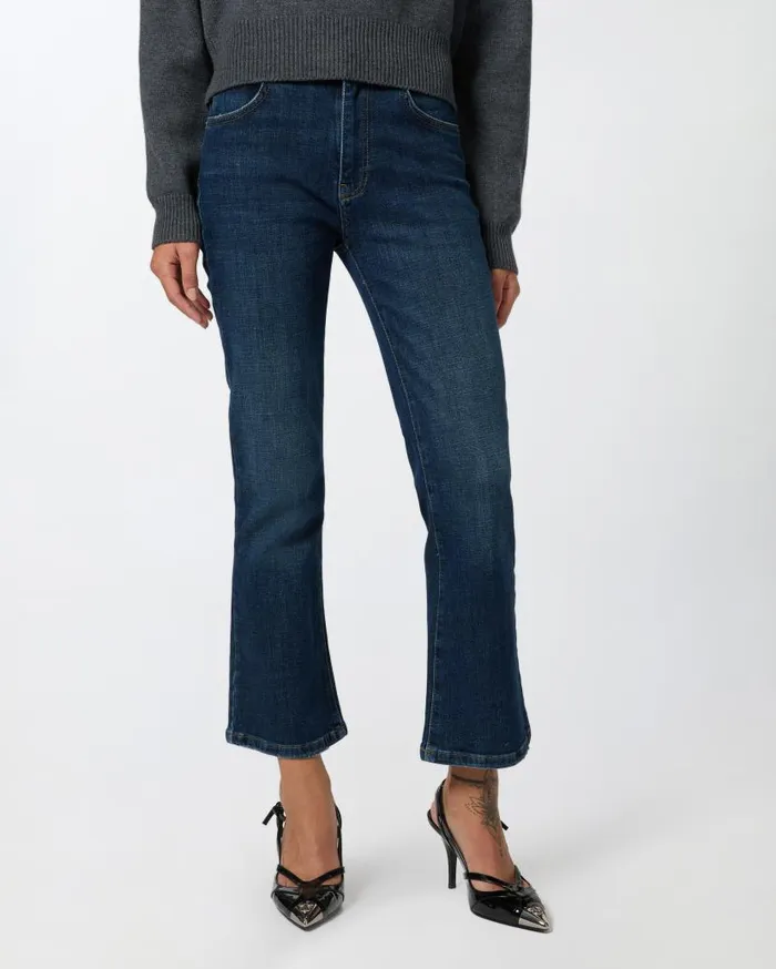 Pinko Dark Denim Bootcut Jeans Dark Vintage Wash Women Jeans