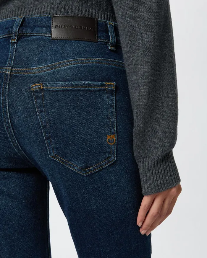 Pinko Dark Denim Bootcut Jeans Dark Vintage Wash Women Jeans