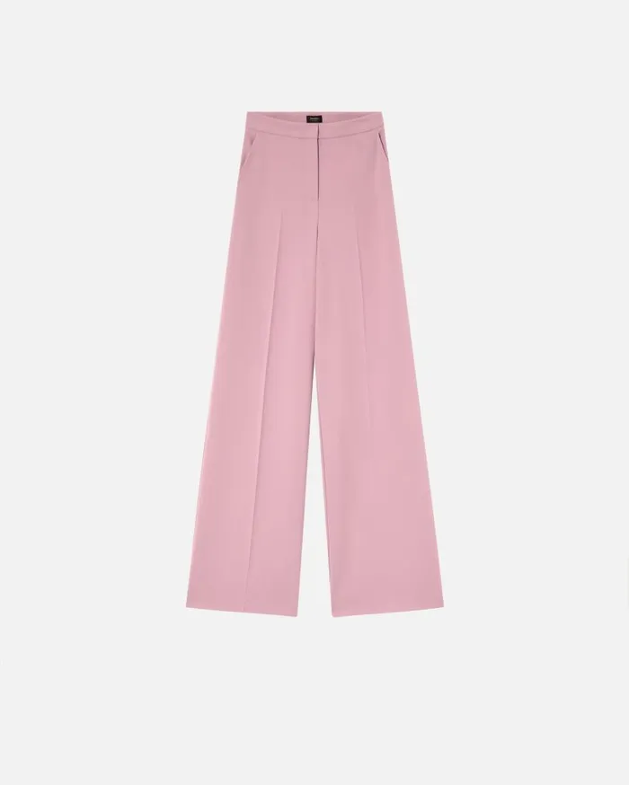 Pinko Elegant Palazzo Trousers In Crepe Pinkpolignac Women Trousers