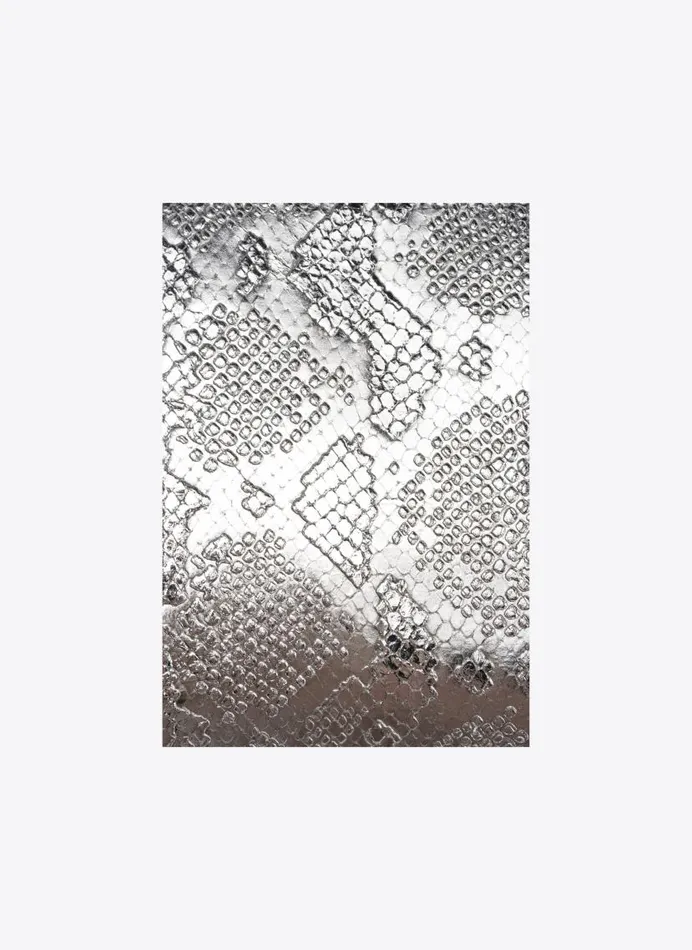 Pinko Galleria Punched Reptileprint Classic Flat Love Bag Charcoallightgold Women Limited Edition