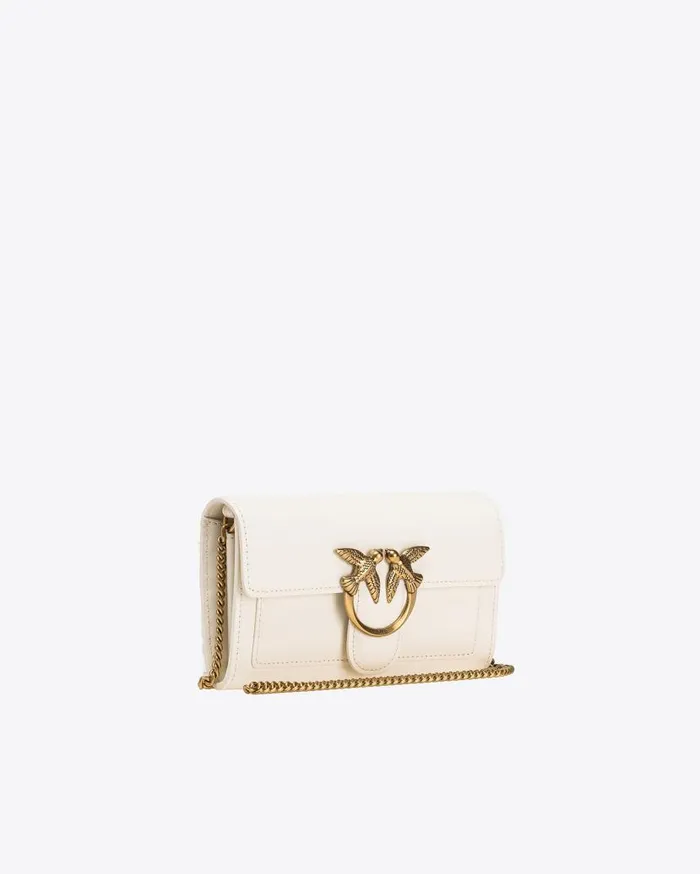 Pinko Love Bag One Wallet Simply Whitewhiteantique Gold Women Love Bag Icons