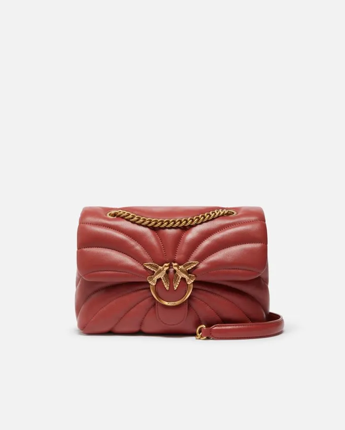 Pinko Love Bag Puff Large Butterfly Quilt Crossbody Bag Red Ochreantiquegold Women Crossbody Bags