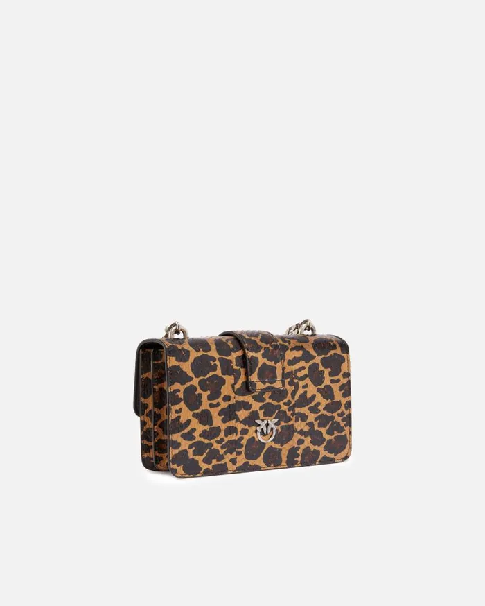 Pinko Love Bag With Spotted Reptile Leather Galleria Goldblackold Silver Women Crossbody Bags