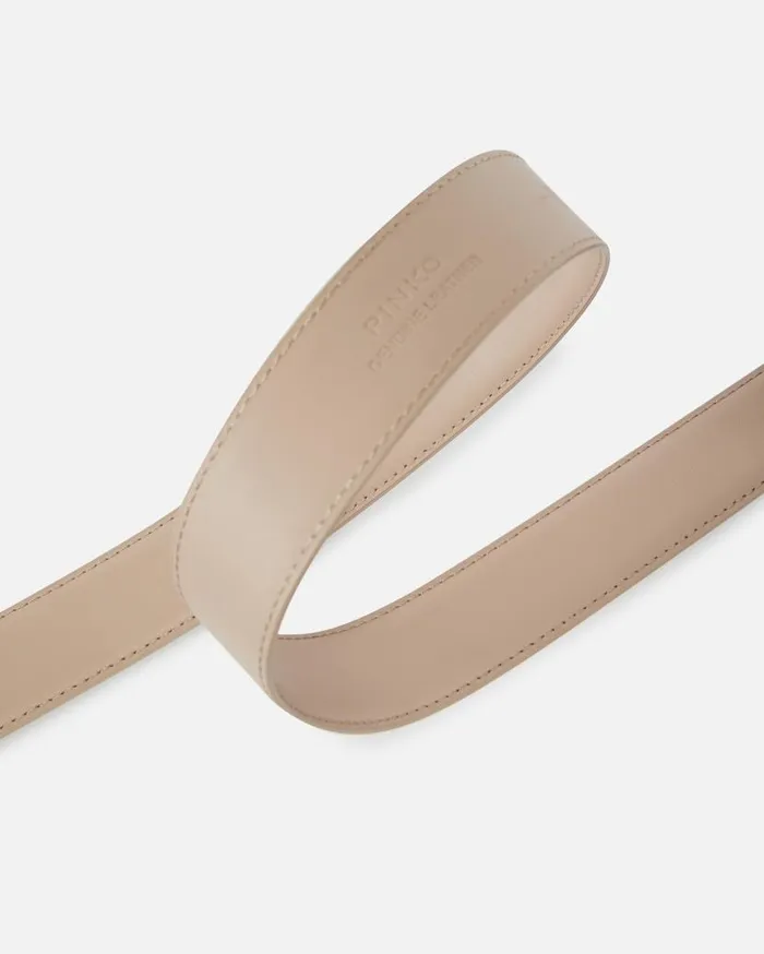 Pinko Love Birds Leather Belt 3cm Pinkdusty Pinkantique Gold Women Belts