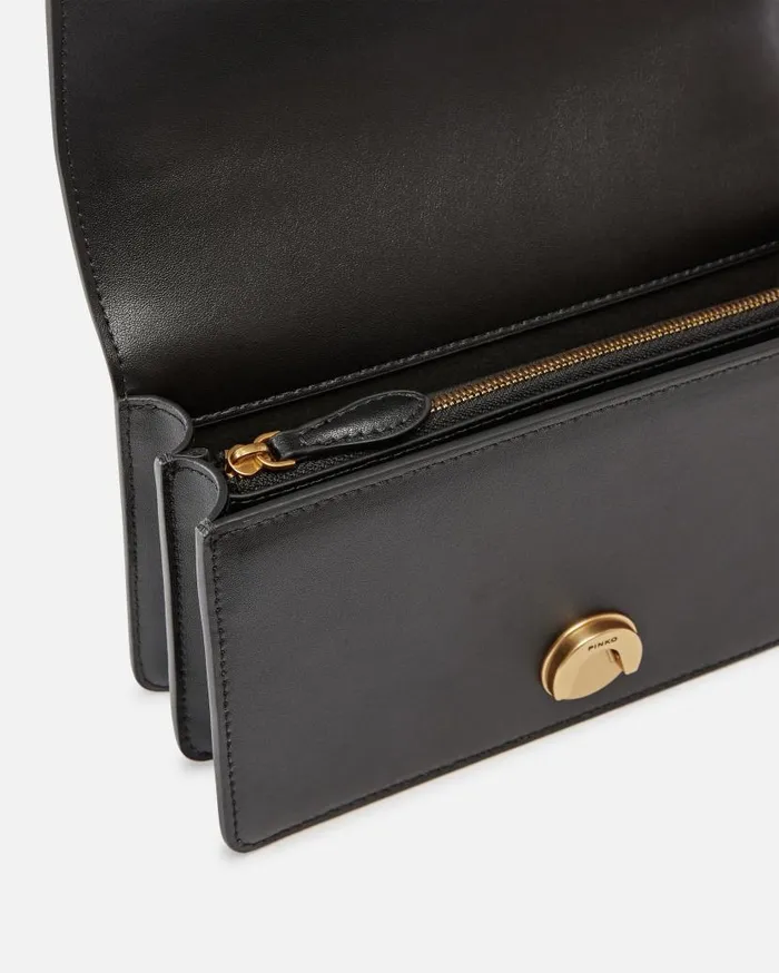 Pinko Mini Love Bag One Simply Blackantique Gold Women Crossbody Bags