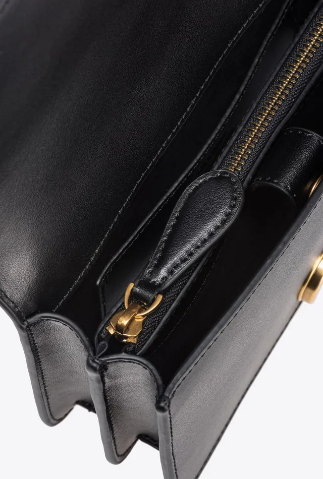 Pinko Mini Love Bag One Simply Blackantique Gold Women Crossbody Bags