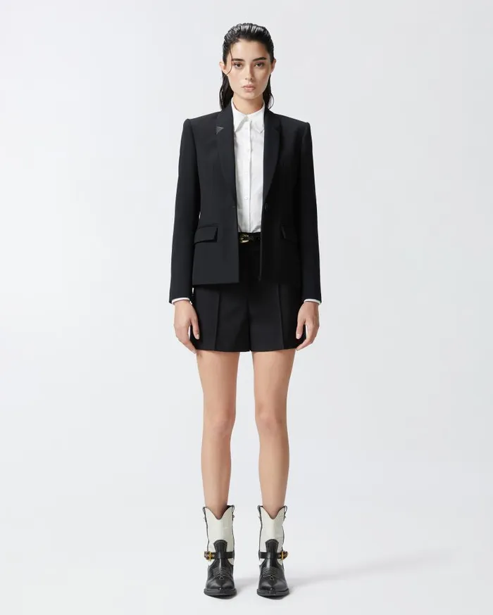 Pinko Slimfit Stretch Poplin Shit With Embroidery Bright White Women Shirts And Blouses