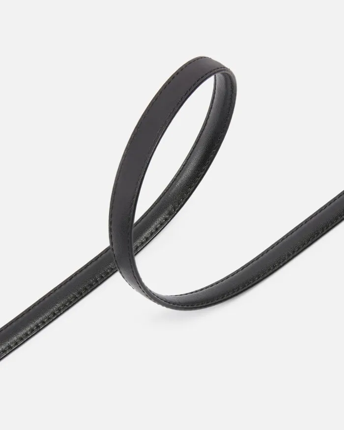 Pinko Superthin Colourblock Love Birds Belt 1cm Limo Black Block Colour Women Belts