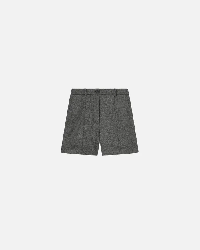 Pinko Textured Tailored Shorts Blackgrey Women Trousers