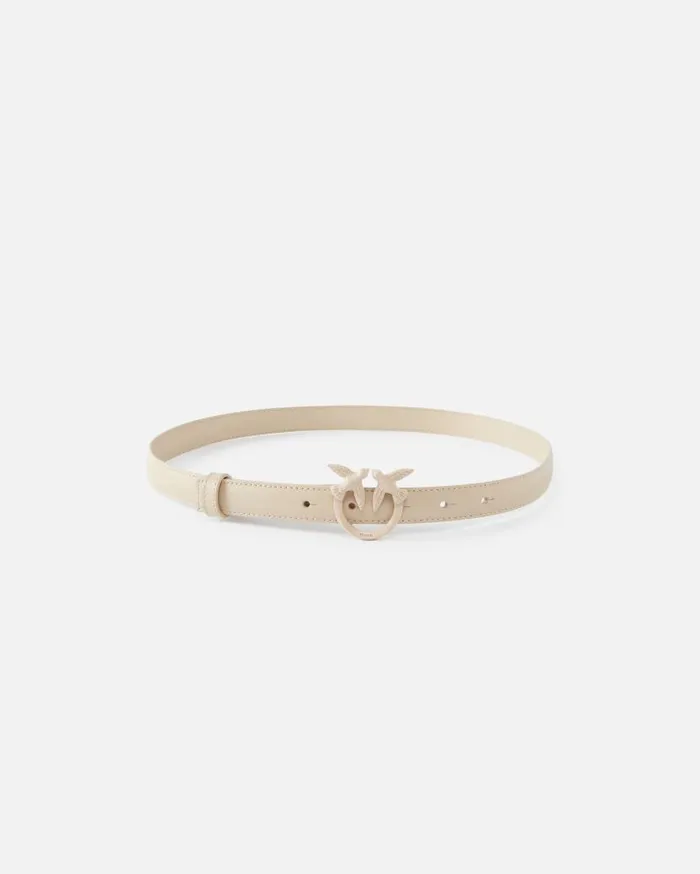 Pinko Thin Colourblock Love Birds Leather Belt 2cm Beigesmoke Grey Colour Block Women Belts Pinko Thin Colourblock Love Birds Leather Belt 2cm Beigesmoke Grey Colour Block Women Belts
