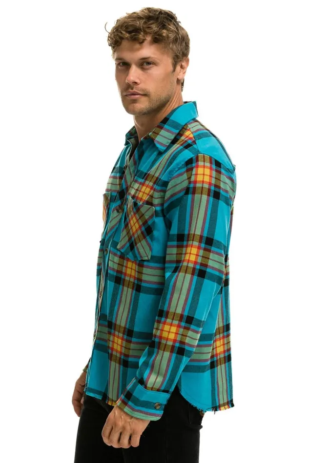 PLAID FLANNEL LIGHT WEIGHT UNISEX WESTERN SHIRT 8211 JACKSON PLAID Men Aviator Nation Tees