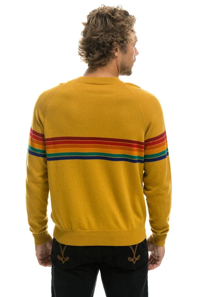 RAINBOW STRIPE 6 UNISEX LIGHT CASHMERE SWEATER 8211 HARVEST Men Aviator Nation Sweatshirts