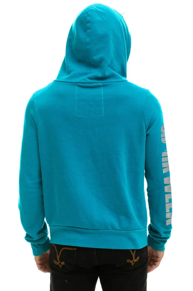 SHARK WEEK 2024 ZIP HOODIE 8211 TEAL Women Aviator Nation Hoodies