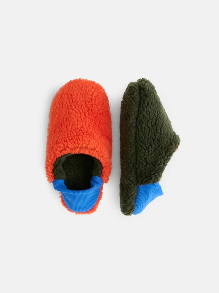Sherpa House Shoes Orange Women Alex Mill