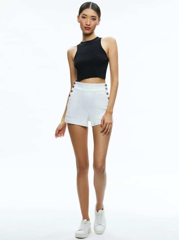 Shorts Women Alice Olivia Donald Jean Short White