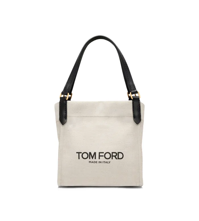 Shoulder Bags Women TOM FORD COTTON CANVAS AND SMOOTH LEATHER AMALFI MEDIUM TOTE Rope Black Shoulder Bags Women TOM FORD COTTON CANVAS AND SMOOTH LEATHER AMALFI MEDIUM TOTE Rope Black