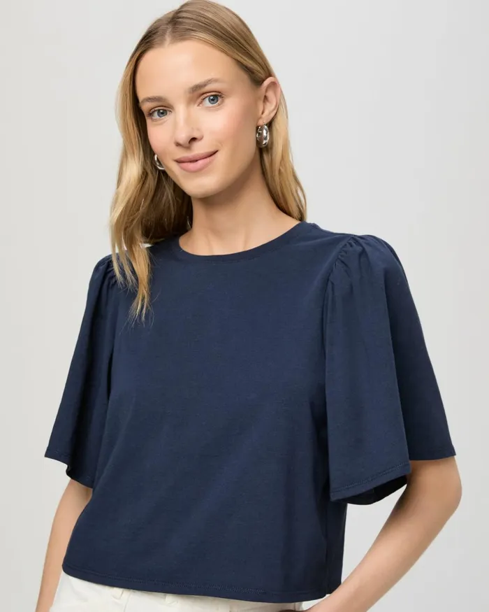 Sigrid Tee 8211 Dark Ink Blue Women PAIGE Tees and Tanks Sigrid Tee 8211 Dark Ink Blue Women PAIGE Tees and Tanks
