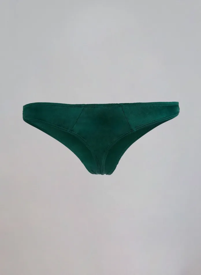 Silk Maison Lingerie Turquoise Green Silk Thongs Turquoise Green 8211 Women