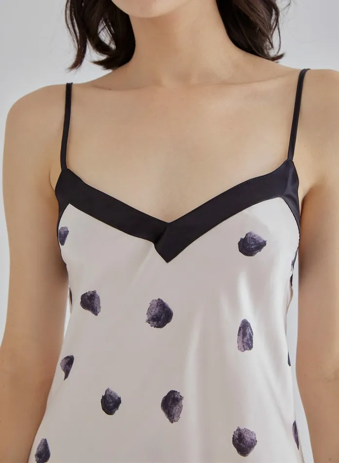 Silk Maison Prints and Patterns FeatheryPetals PrintSilkSlipDress Print 8211 Women