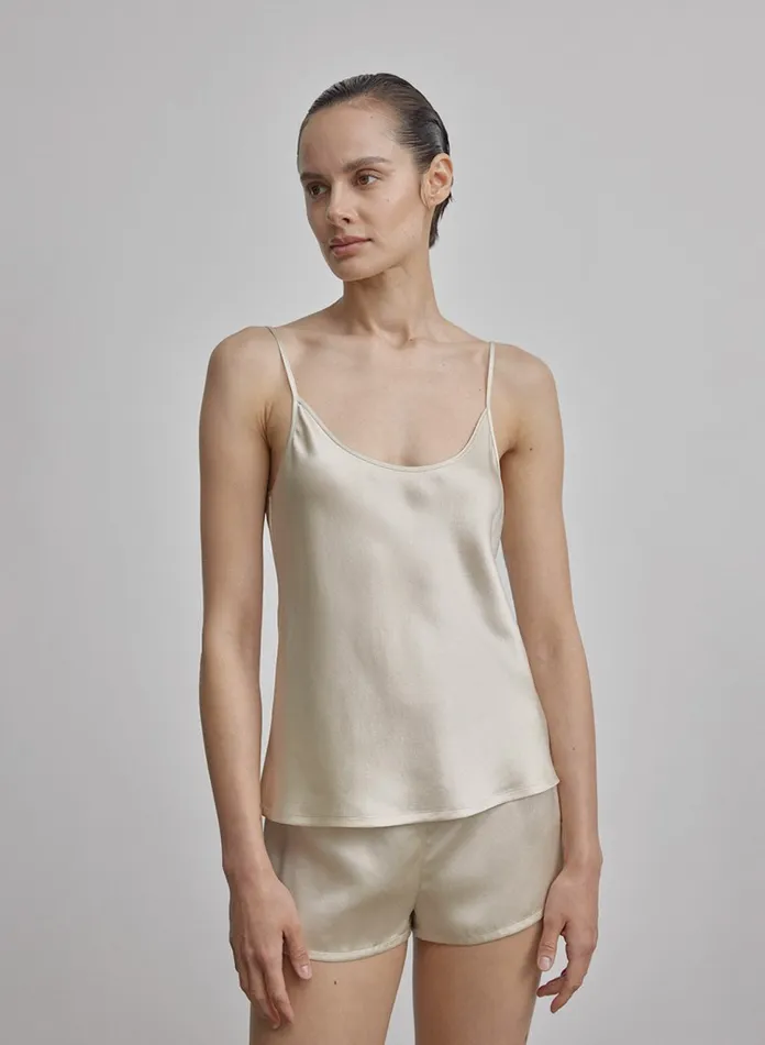 Silk Maison Shirts Silk Camisole Beige 8211 Women