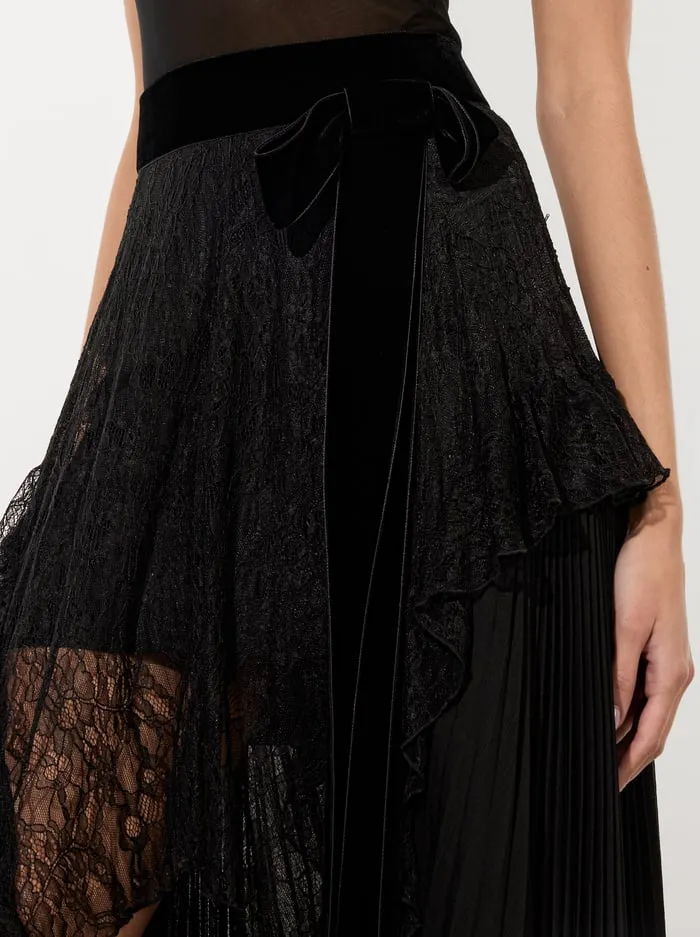 Skirts Women Alice Olivia Coralia Midi Skirt Black
