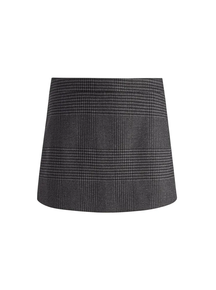 Skirts Women Alice Olivia Mace Mini Skort Charcoal Grey Melange