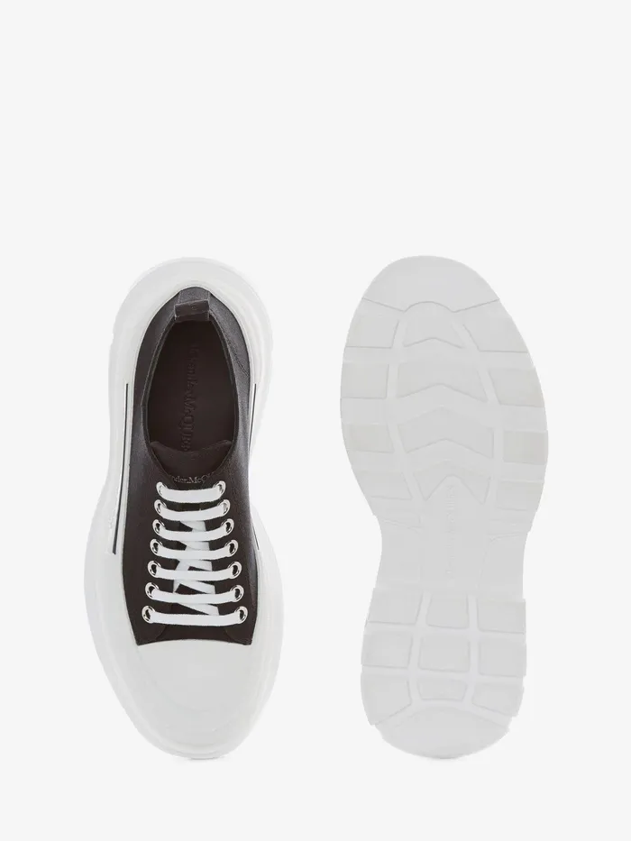 Sneakers Women Alexander McQueen Tread Slick Lace Up Blackwhite