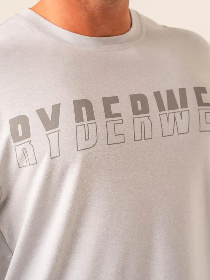 Soft Tech Oversized TShirt 8211 Grey Marl Men Ryderwear Tops