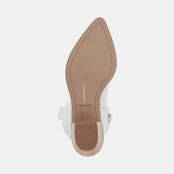 Solei Boots White Leather Women Dolce Vita Boots and Booties