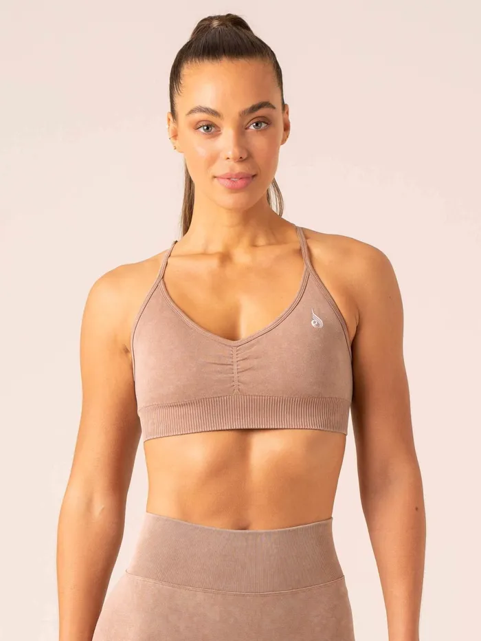 Stonewash Seamless Sports Bra 8211 Tan Stonewash Women Ryderwear Sports Bras