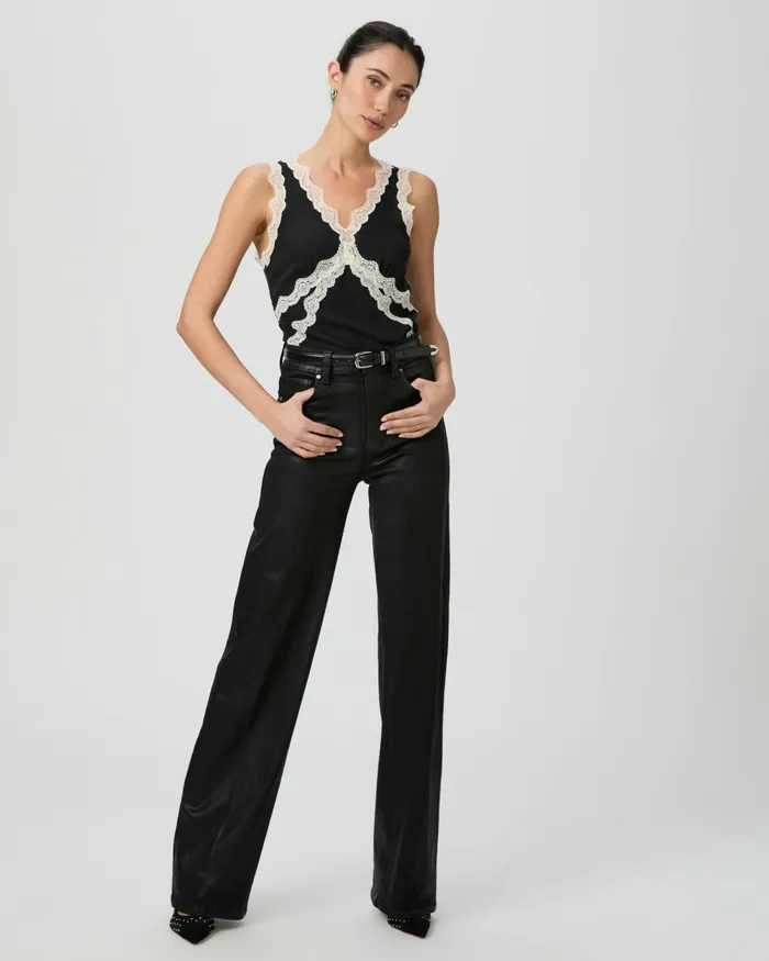 Terezia Top 8211 Black Silk Women PAIGE Tops and Blouses
