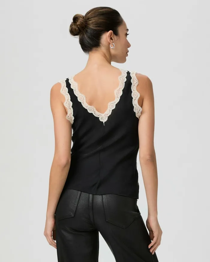 Terezia Top 8211 Black Silk Women PAIGE Tops and Blouses