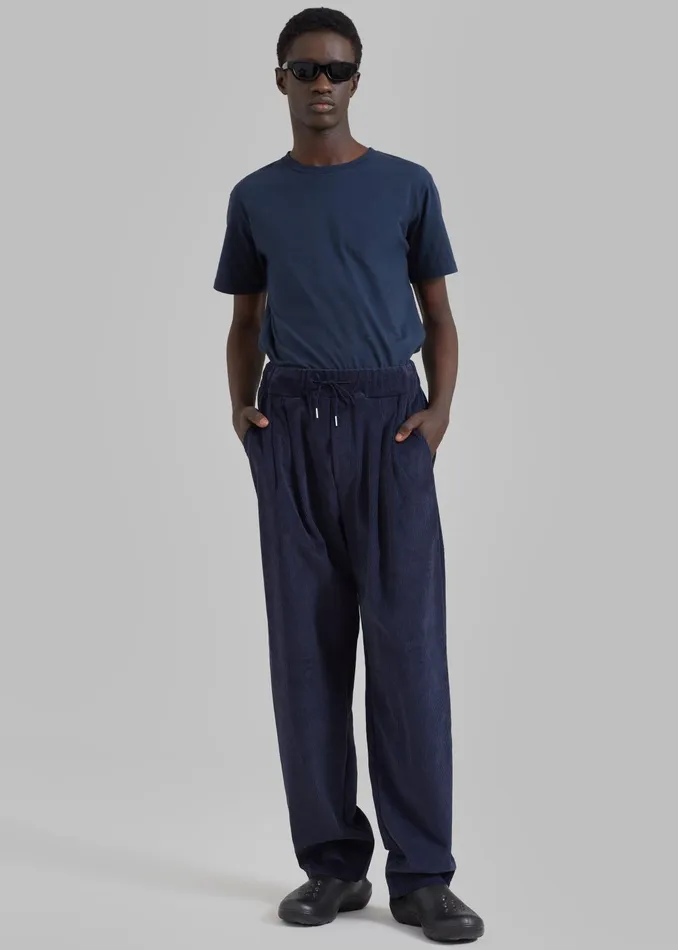 The Frankie Shop Bottoms Men Camden Corduroy Pants 8211 Navy