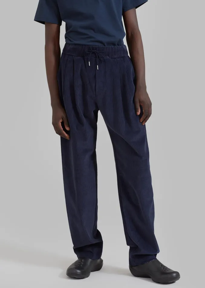 The Frankie Shop Bottoms Men Camden Corduroy Pants 8211 Navy