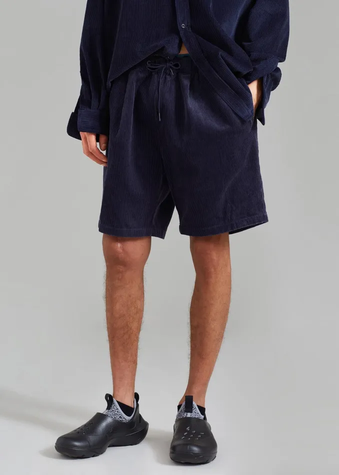 The Frankie Shop Bottoms Men Camden Corduroy Shorts 8211 Navy