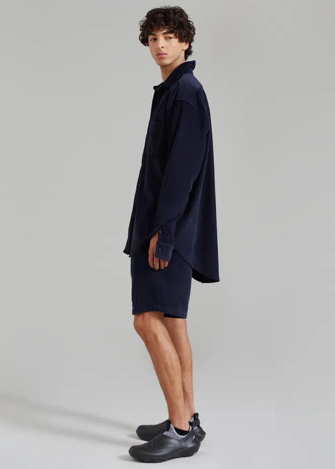 The Frankie Shop Bottoms Men Camden Corduroy Shorts 8211 Navy