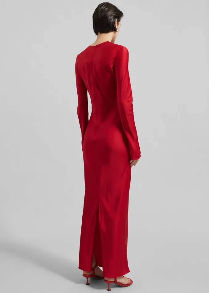 The Frankie Shop Dresses Women Samse Samse Saalina Dress 8211 Scarlet Sage