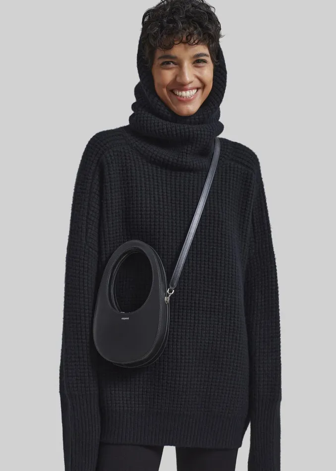 The Frankie Shop Knitwear Women Bex Wool Hooded Turtleneck 8211 Black