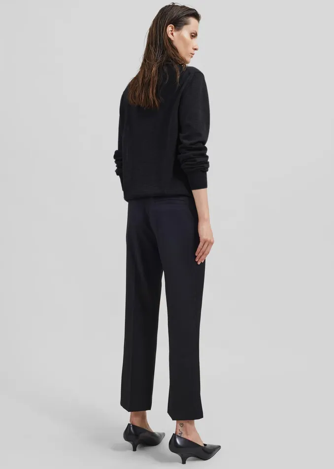 The Frankie Shop Knitwear Women Eve Thin Turtleneck Sweater 8211 Dark Grey Melange