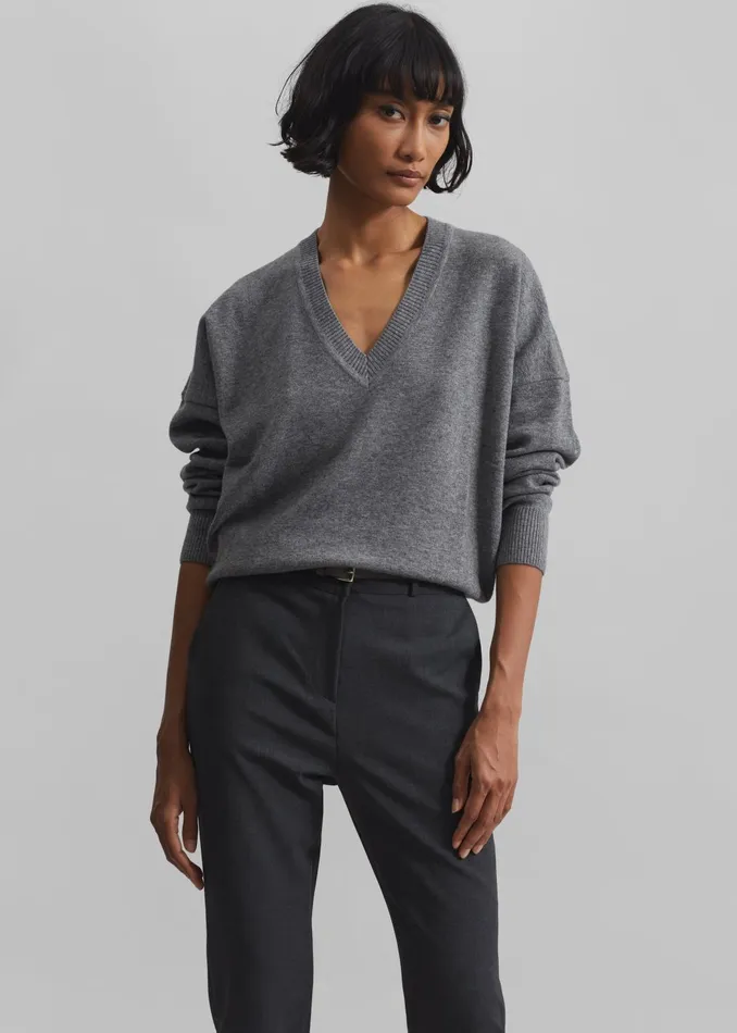 The Frankie Shop Knitwear Women Isha Sweater 8211 Grey