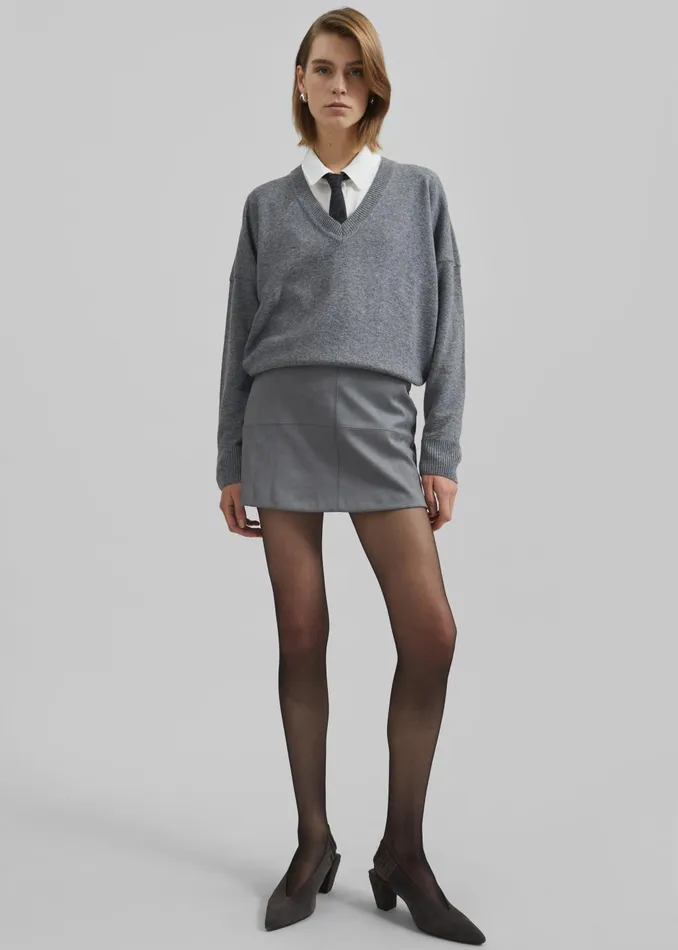 The Frankie Shop Knitwear Women Isha Sweater 8211 Grey