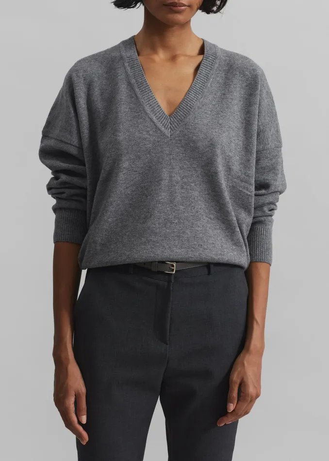 The Frankie Shop Knitwear Women Isha Sweater 8211 Grey