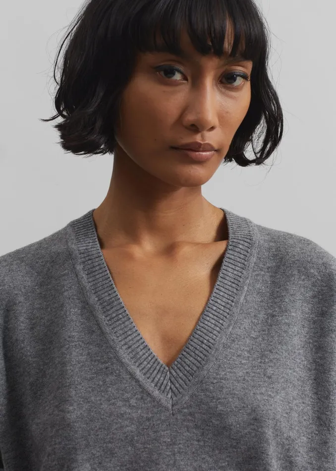 The Frankie Shop Knitwear Women Isha Sweater 8211 Grey