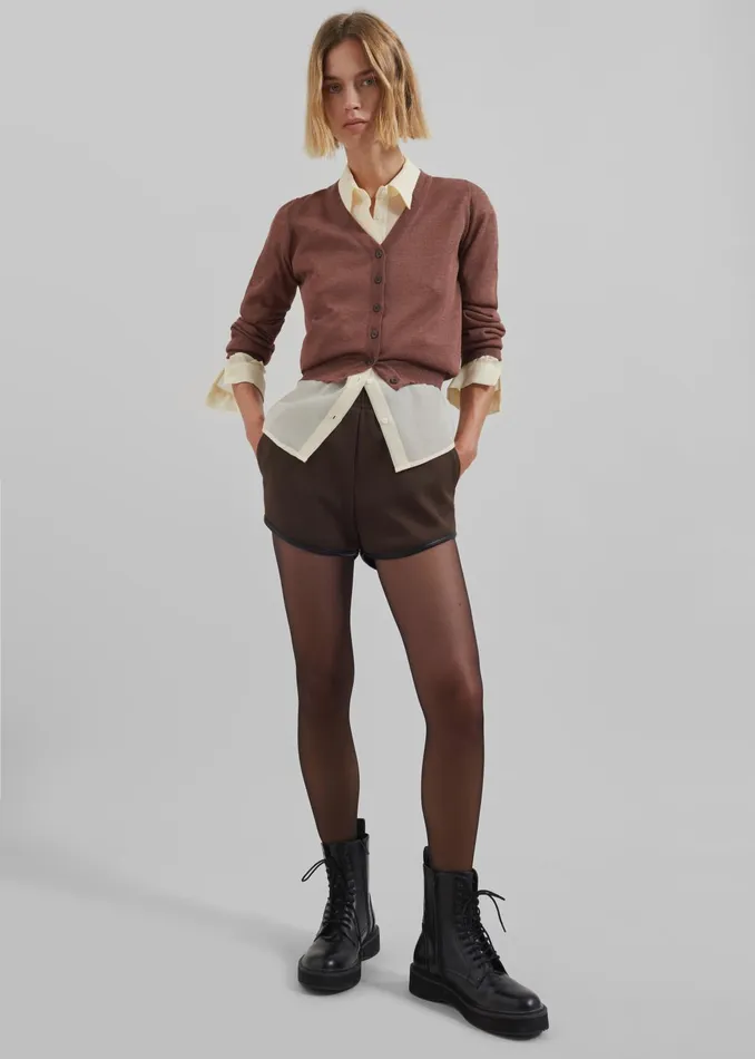 The Frankie Shop Knitwear Women Kyoto Cardigan 8211 Brown