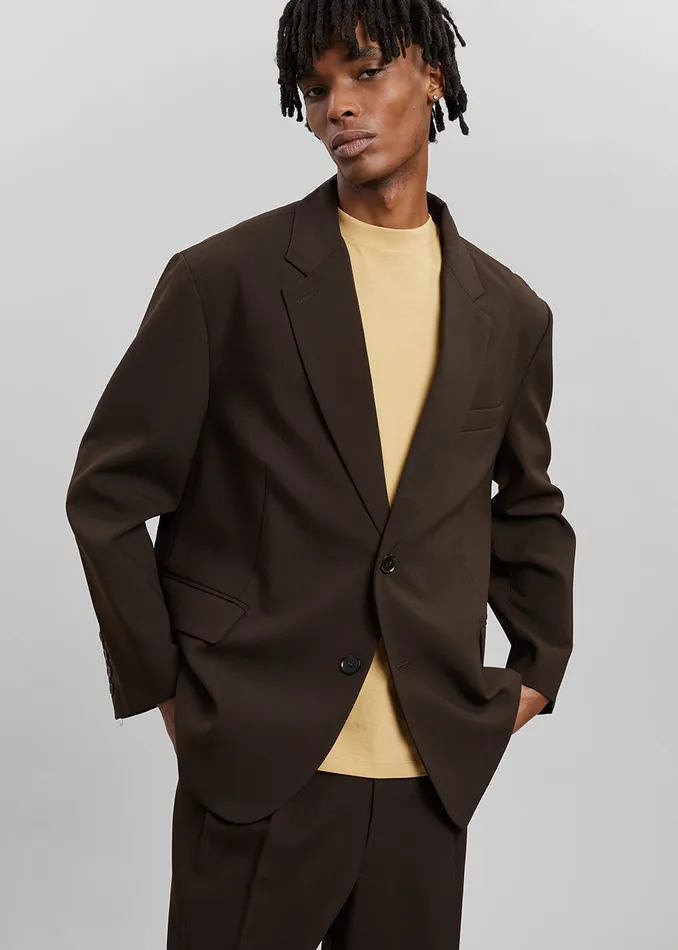 The Frankie Shop Outerwear Men Beo Blazer 8211 Dark Espresso