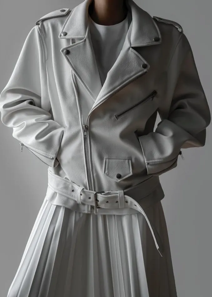 The Frankie Shop Outerwear Women Aria Faux Leather Jacket 8211 White