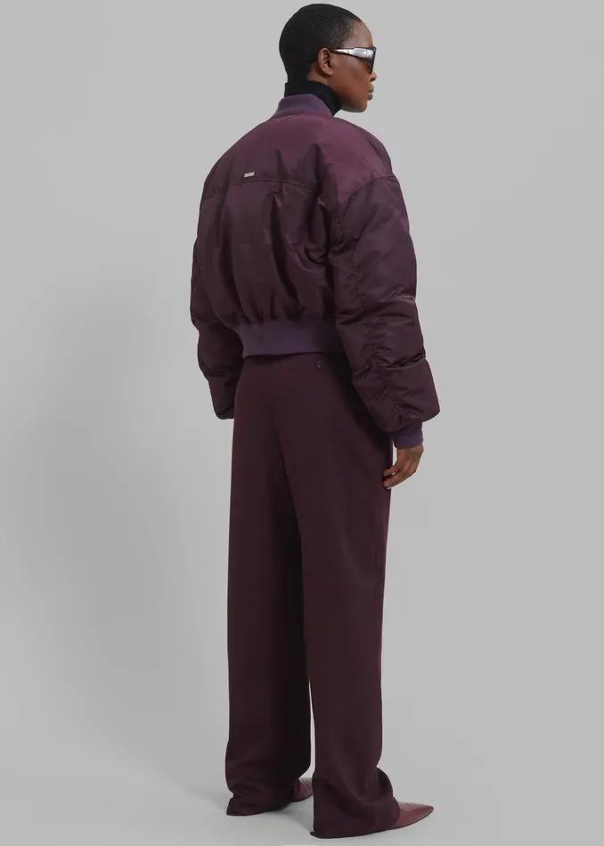 The Frankie Shop Outerwear Women Houghton Cropped Bomber 8211 Prune