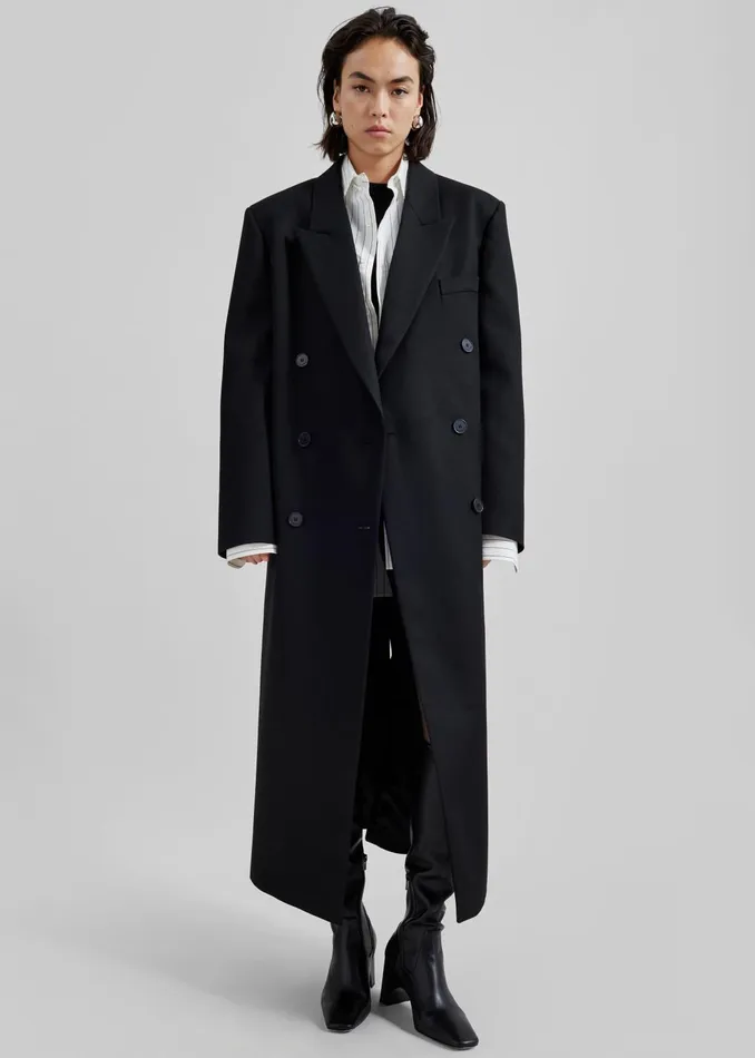 The Frankie Shop Outerwear Women Jane Long Coat 8211 Black