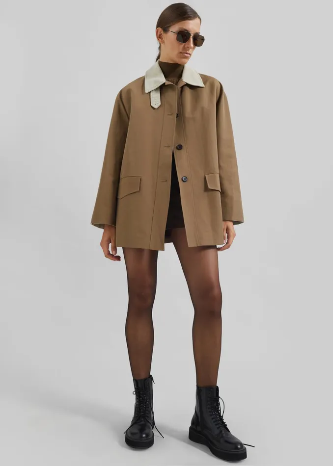 The Frankie Shop Outerwear Women Ryker Boxy Jacket 8211 Brown